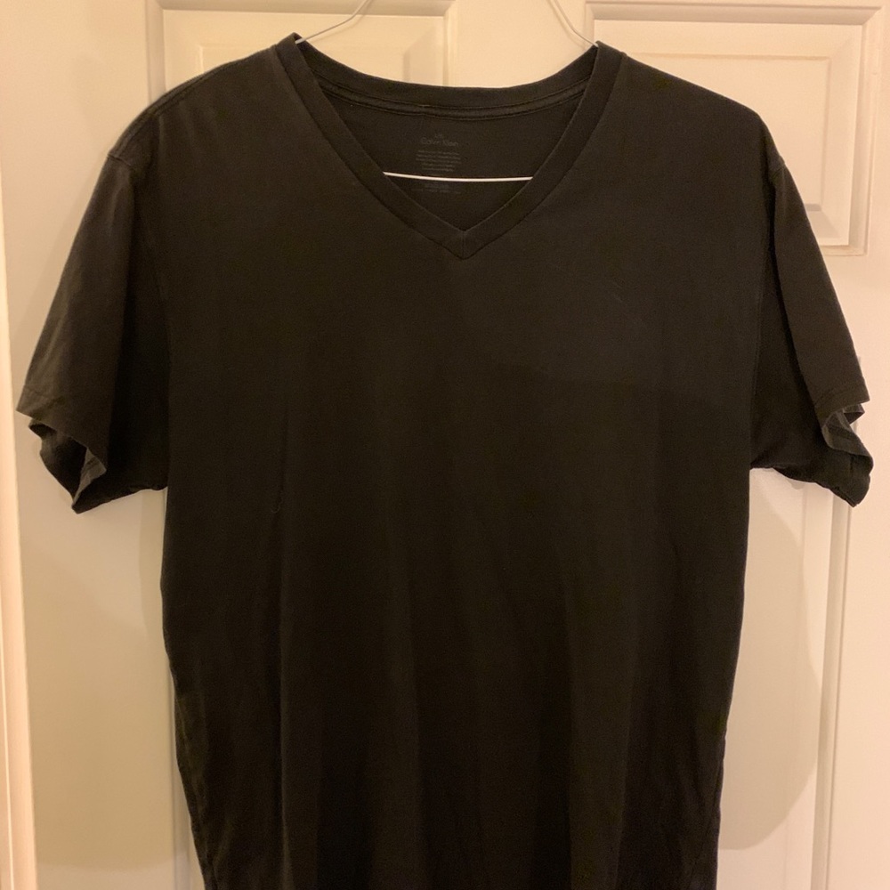 Grayish black Calvin Klein V neck. L